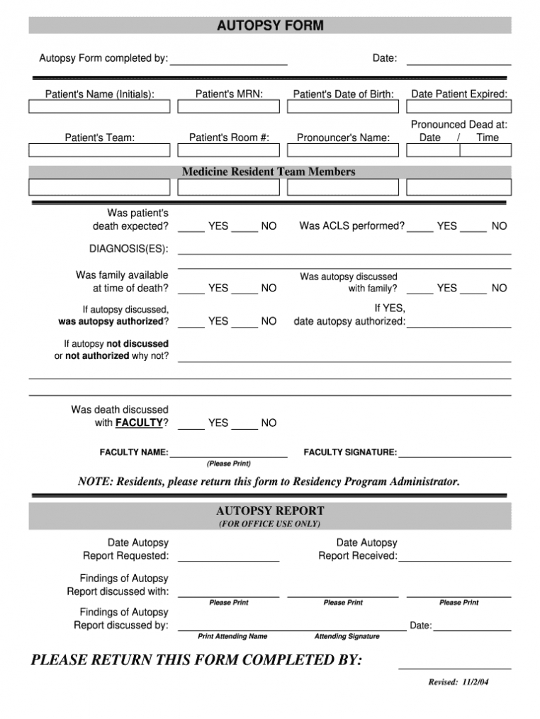 Autopsy Report Template - Fill Out And Sign Printable Pdf Template | Signnow in Autopsy Report Template