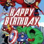 Avengers Printable Birthday Cards — Printbirthday.cards in Avengers Birthday Card Template