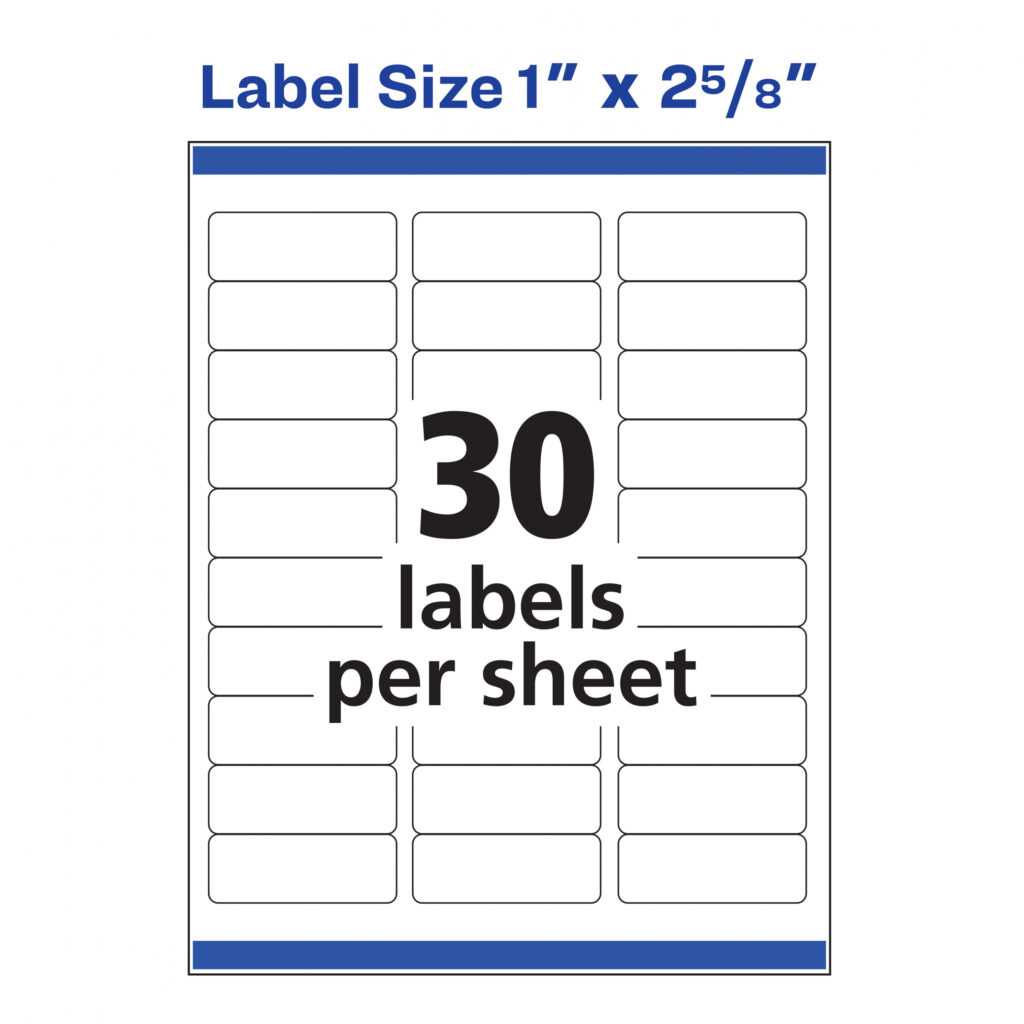 Avery Address Labels, Easy Peel, 1&quot; X 2-5/8&quot;, White, 750 Labels (8160) pertaining to 1 X 2 5 8 Label Template