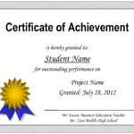 Award Certificate Template Word ~ Addictionary intended for Award Certificate Templates Word 2007