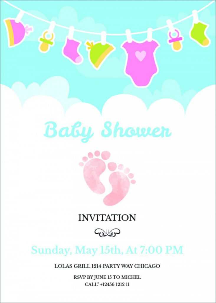 Baby Shower Flyer Template ~ Addictionary in Baby Shower Flyer Template