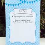 Baby Shower Menu Template - Baby Viewer within Baby Shower Menu Template Free