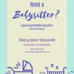 Babysitter - Flyer Template | Visme with regard to Babysitting Flyer Free Template