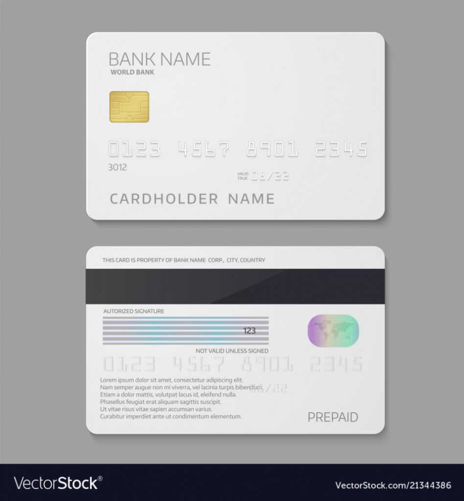 Bank Credit Card Template Royalty Free Vector Image inside Credit Card Templates For Sale