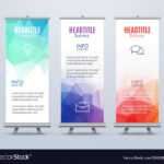 Banner Stand Design Template With Abstract Vector Image with Banner Stand Design Templates