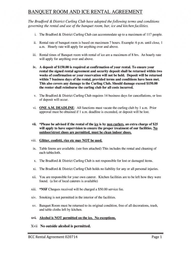 Banquet Hall Rental Agreement - Fill Out And Sign Printable Pdf Template |  Signnow for Banquet Hall Rental Agreement Template