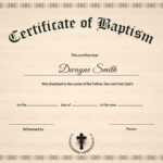 Baptism Certificate Design Template In Psd, Word regarding Baptism Certificate Template Download