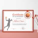 Basketball Award Achievement Certificate Design Template In in Sports Award Certificate Template Word