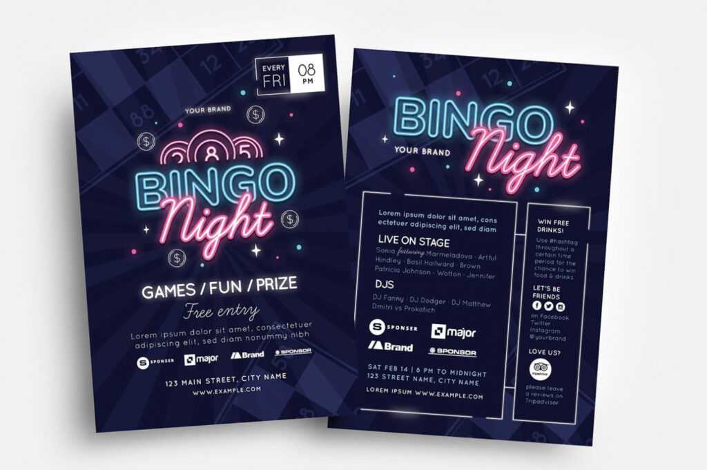 Bingo Night Flyer Template - Psd, Ai &amp; Vector - Brandpacks regarding Bingo Night Flyer Template