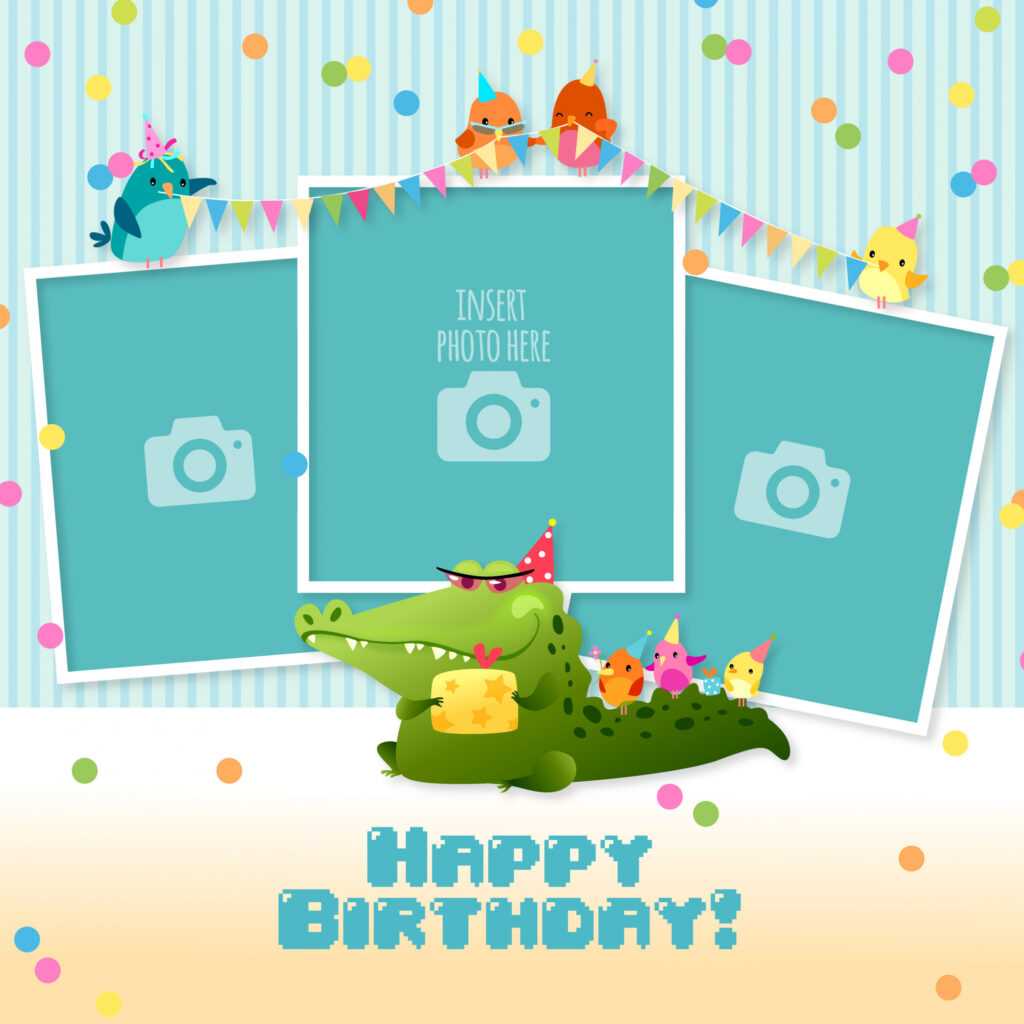 Birthday Collage Free Vector Art - (29 Free Downloads) with regard to Birthday Card Collage Template