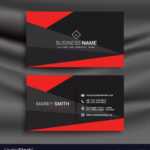 Black And Red Business Card Template Royalty Free Vector intended for Buisness Card Templates