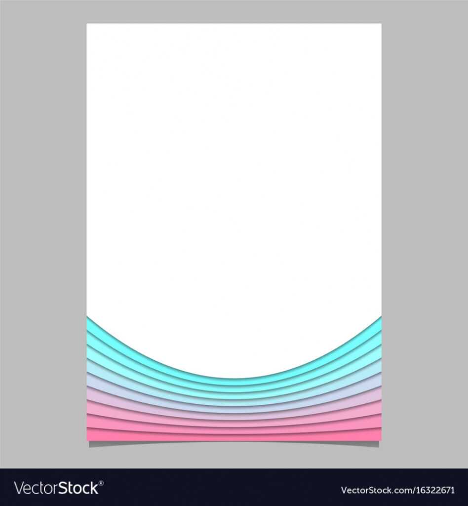 Blank Brochure Template From Curves - Flyer Vector Image for Blank Flyer Templates Free