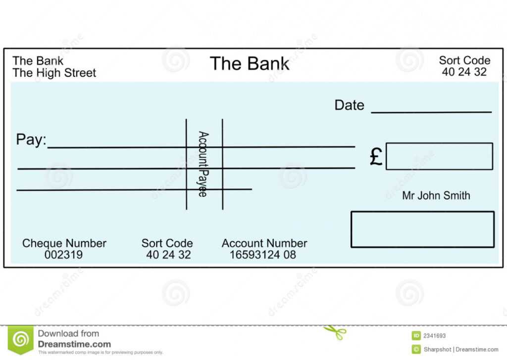 Blank Cheque Stock Illustrations – 1,886 Blank Cheque Stock in Large Blank Cheque Template