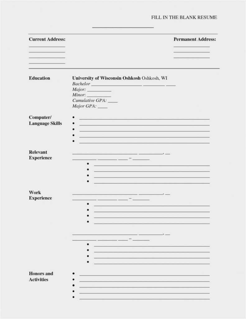Blank Cv Format Word Download - Resume : Resume Sample #3945 within Free Blank Resume Templates For Microsoft Word