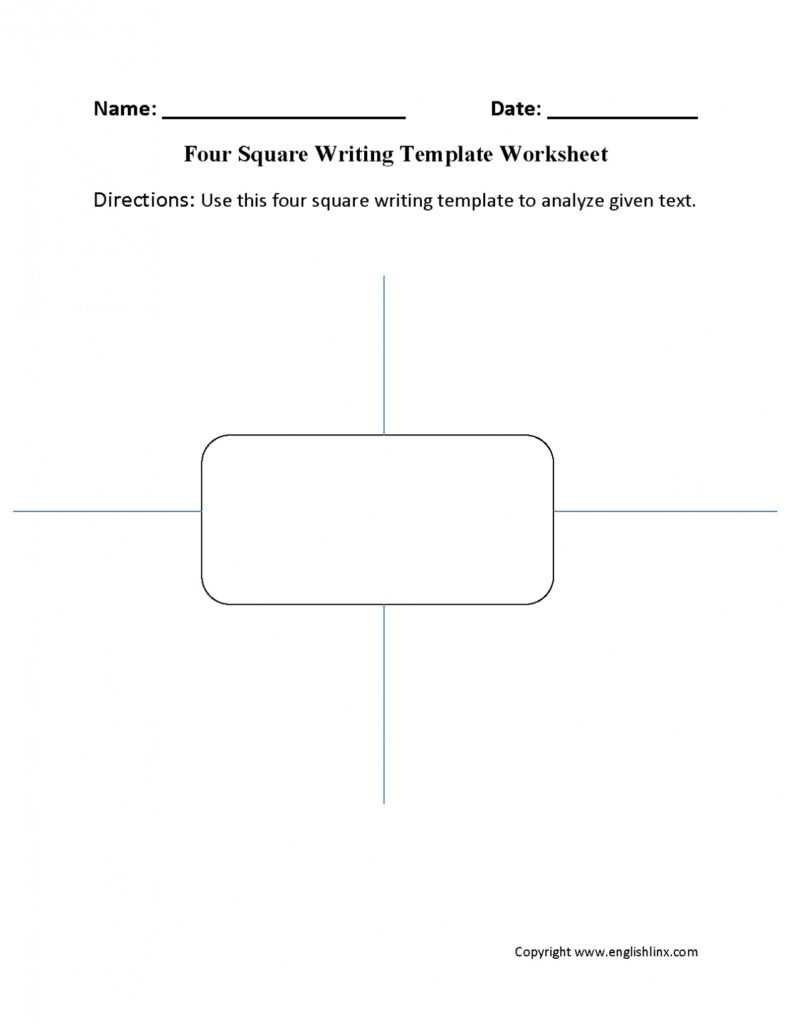 Blank Four Square Template (Page 1) - Line.17Qq pertaining to Blank Four Square Writing Template