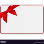 Blank Gift Card Template With Bow And Ribbon Vector Image in Present Card Template
