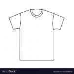 Blank T-Shirt Template Royalty Free Vector Image in Blank Tee Shirt Template