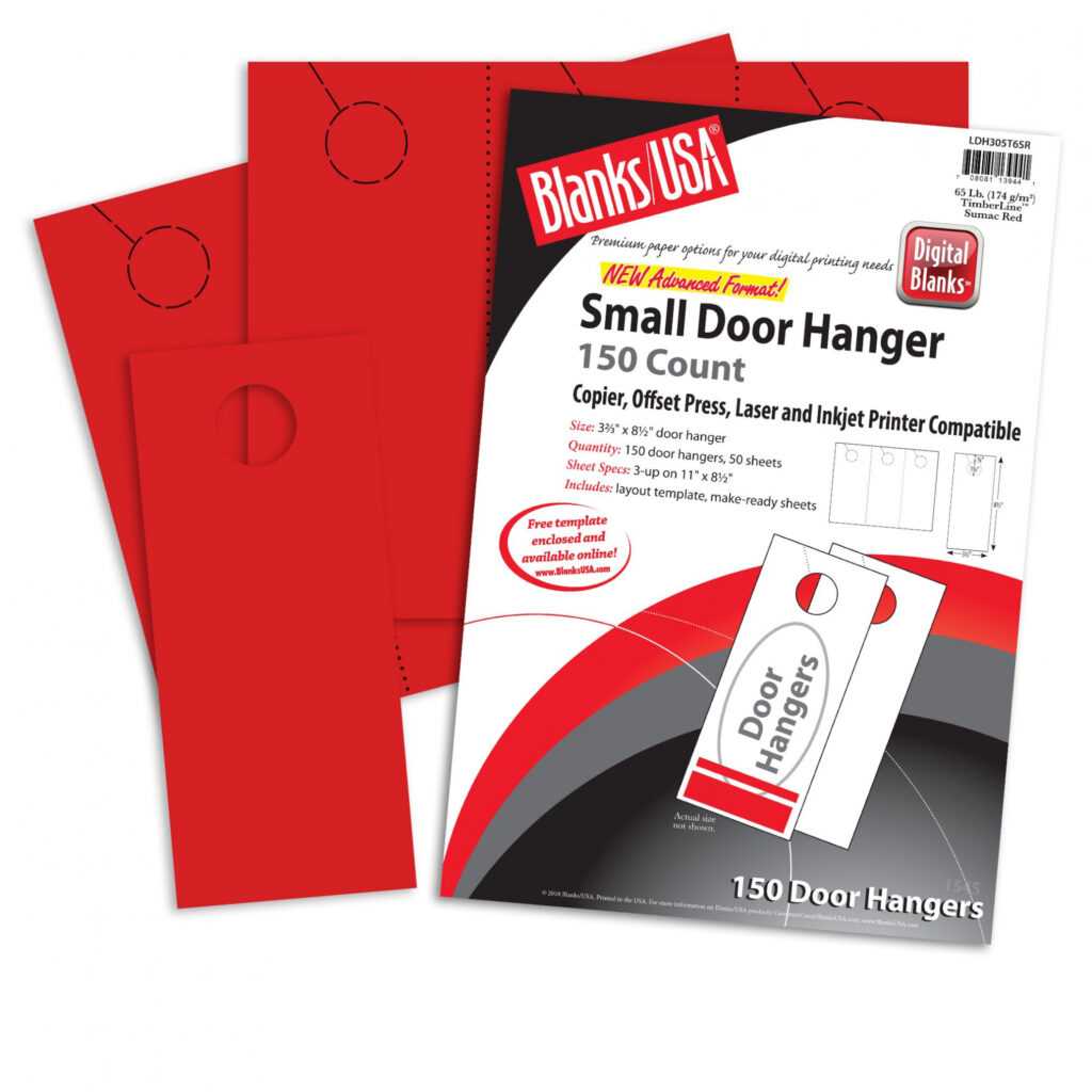 Blanks Usa Sumac Red Small Door Hangers - 11 X 8 1/2 In 65 Lb Cover 30%  Recycled Pre-Cut 50 Per Package pertaining to Blanks Usa Templates