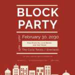 Block Party Flyer Template - Word (Doc) | Psd | Indesign in Block Party Template Flyer