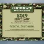 Boot Camp Internship Program Certificate Template Design in Boot Camp Certificate Template