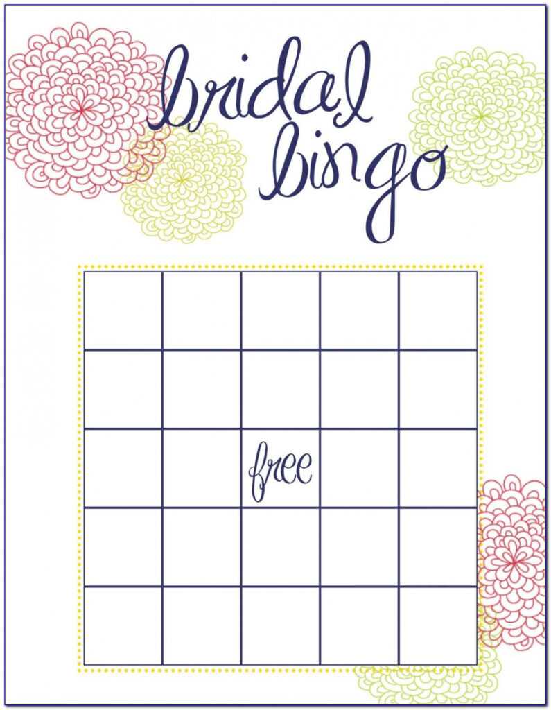 Bridal Bingo Templates | Vincegray2014 for Blank Bridal Shower Bingo Template