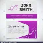 Business Card Print Template With High Heel Shoe Logo throughout High Heel Template For Cards