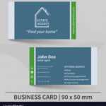 Business Card Template Real Estate Agency Design Vector Image within Real Estate Agent Business Card Template