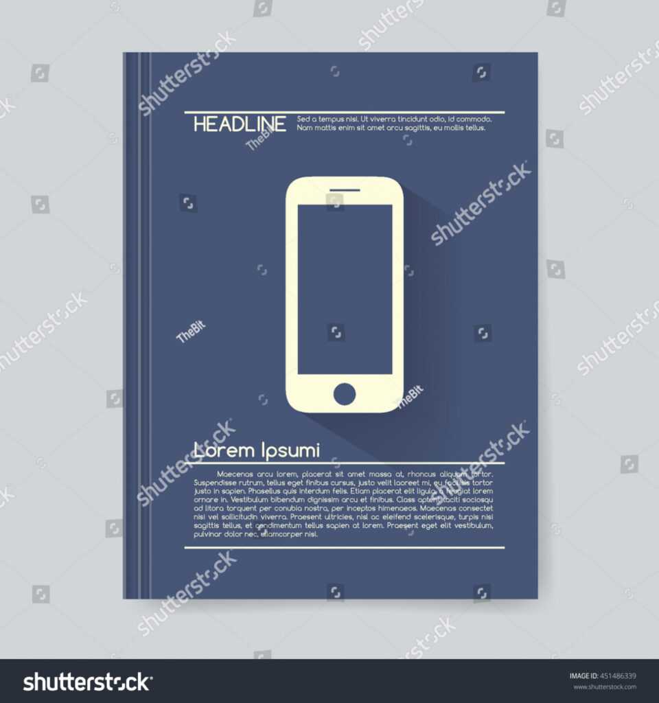 Business Design Background Cover Book Report Stock Vector inside Mobile Book Report Template