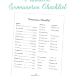 Business Plan Printable Ecommerce Setup Checklist Small Etsy for Etsy Business Plan Template