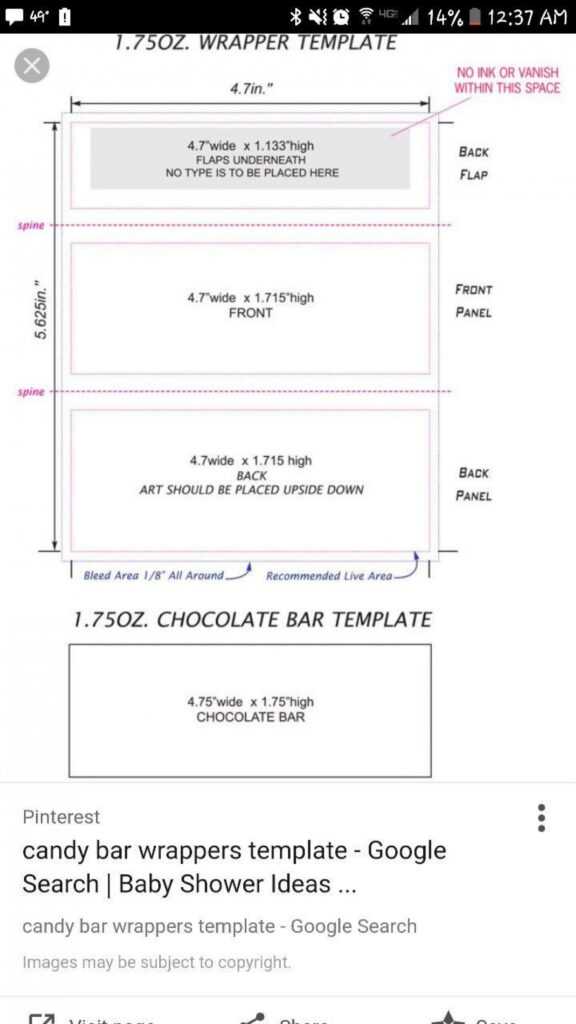 Candy Bar Wrapper Template ~ Addictionary with Blank Candy Bar Wrapper Template For Word