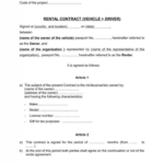 Car Rental Agreement Template ~ Addictionary throughout Car Hire Agreement Template