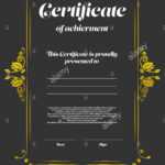 Certificate Of Appearance Template Stock Vector Image &amp; Art with regard to Certificate Of Appearance Template