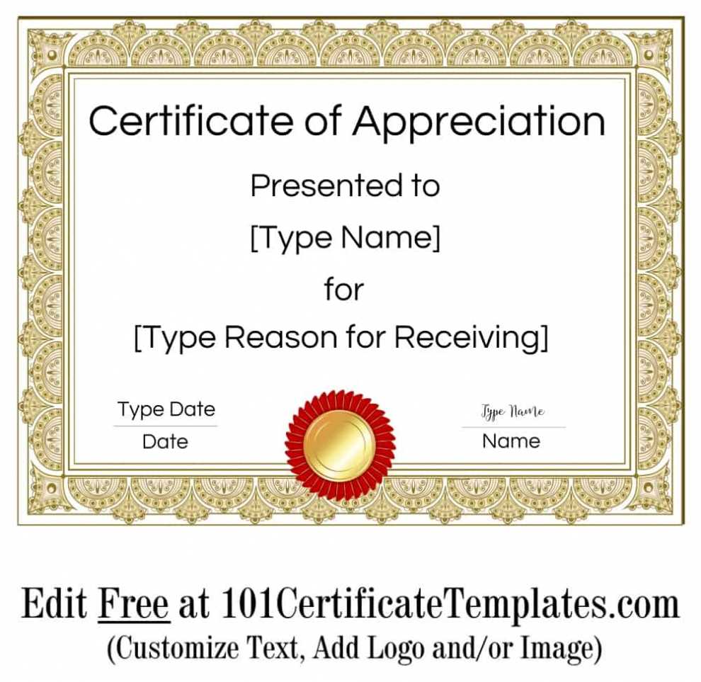 Certificate Of Appreciation in Employee Recognition Certificates Templates Free
