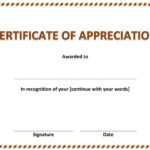 Certificate Of Appreciation » Officetemplates regarding Certificate Of Attainment Template