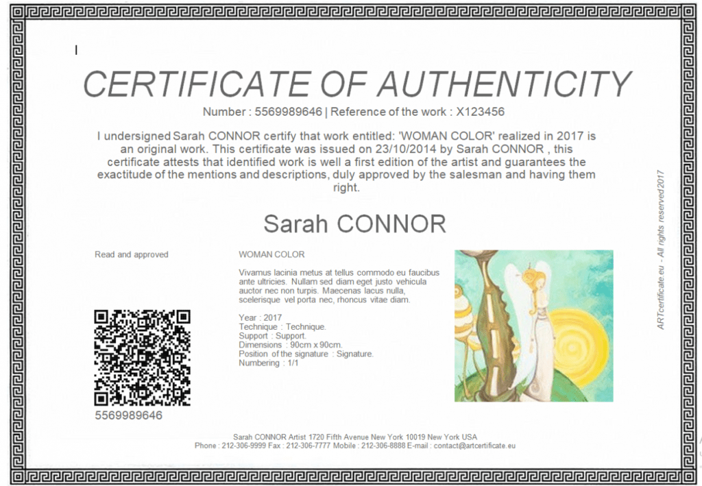 Certificate Of Authenticity: Templates, Design Tips, Fake inside Letter Of Authenticity Template