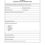 Certificate Of Destruction Template - Fill Online, Printable in Certificate Of Destruction Template