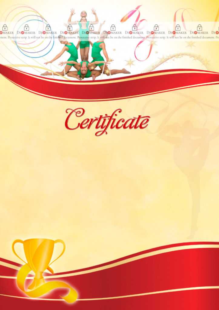 Certificate Template «Rhythmic Gymnastics» - Dimaker throughout Gymnastics Certificate Template