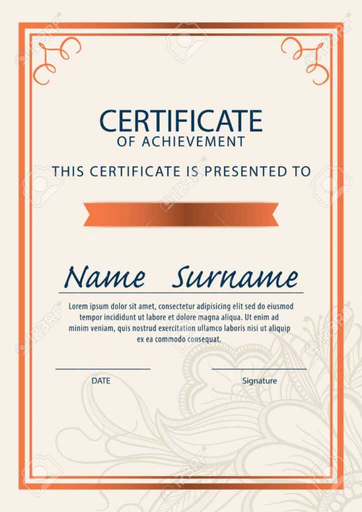 Certificate Template,Diploma,A4 Size ,Vector pertaining to Certificate Template Size
