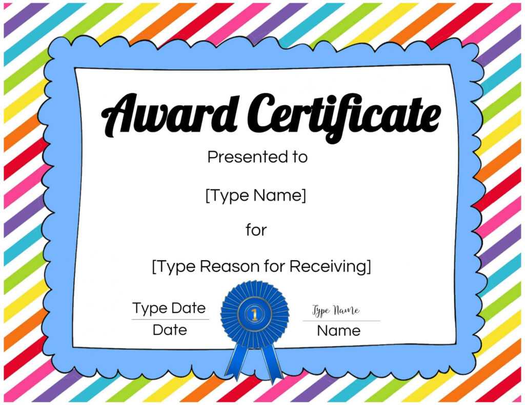 Certificates For Kids for Small Certificate Template