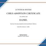 Child Adoption Certificate Template - Word (Doc) | Psd pertaining to Child Adoption Certificate Template