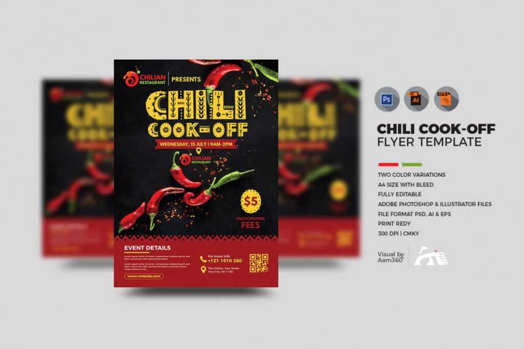 Chili Cook Off Flyer Template in Chili Cook Off Flyer Template