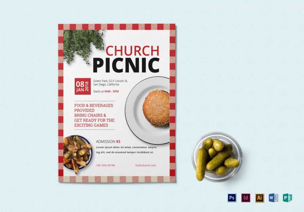 Church Picnic Flyer Design Template In Psd, Word, Publisher in Church Picnic Flyer Templates