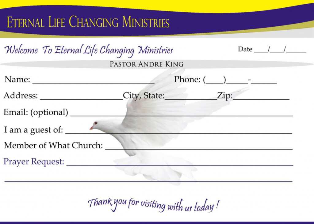 Church Visitor Card Template Word ~ Addictionary pertaining to Church Visitor Card Template Word