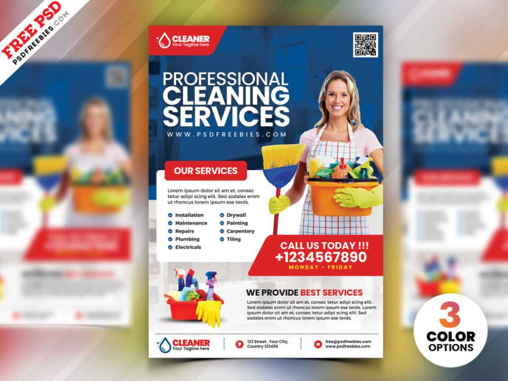 Cleaning Service Flyer Psd | Psdfreebies pertaining to House Cleaning Flyer Template