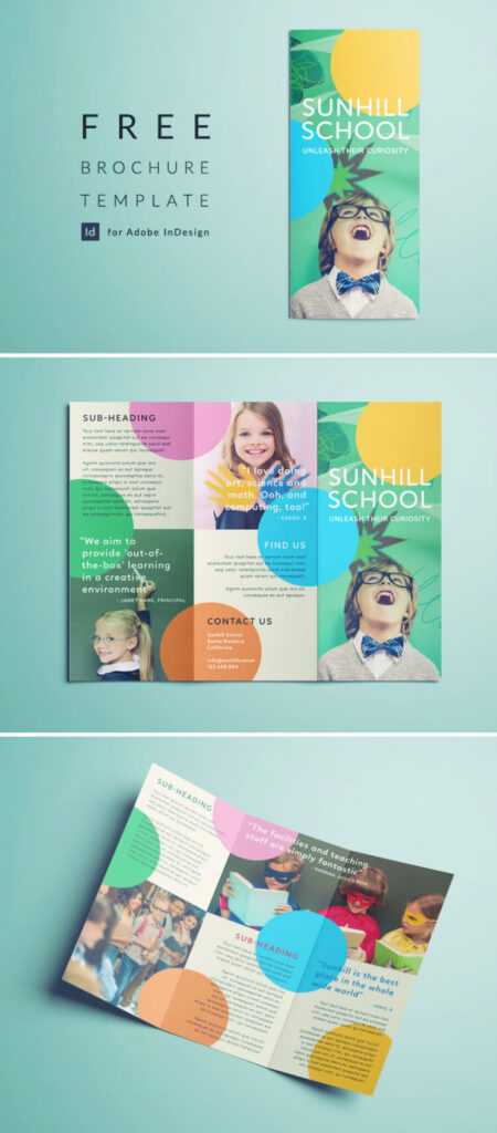 Colorful School Brochure - Tri Fold Template | Download Free regarding Play School Brochure Templates