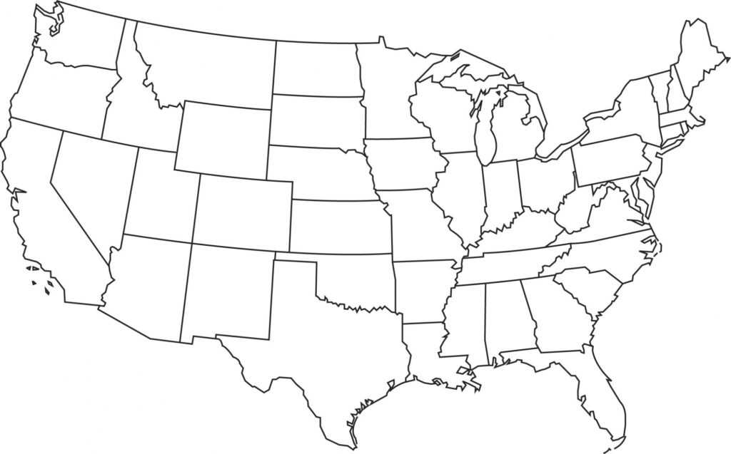 Coloring : Blank Template Of The United States Akali Us inside Blank Template Of The United States