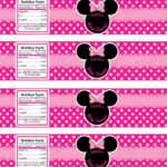 Coloring : Minnie Mouse Printables Awesome Top Free in Minnie Mouse Water Bottle Labels Template