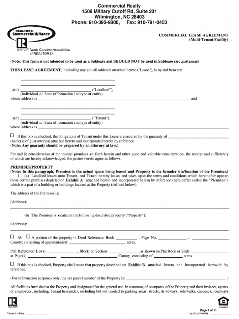 Commercial Lease Agreement Multi Tenant - Fill Out And Sign Printable Pdf  Template | Signnow inside Multiple Tenant Lease Agreement Template