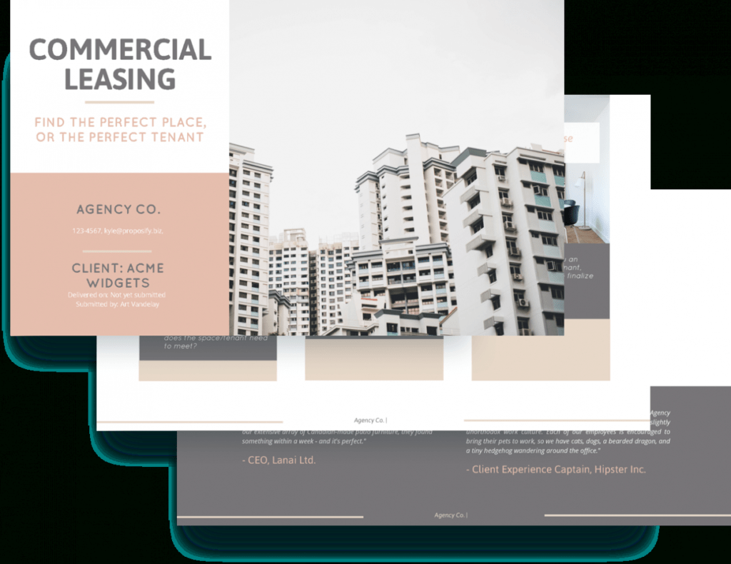 Commercial Lease Proposal Template - Free Sample | Proposify throughout Business Lease Proposal Template