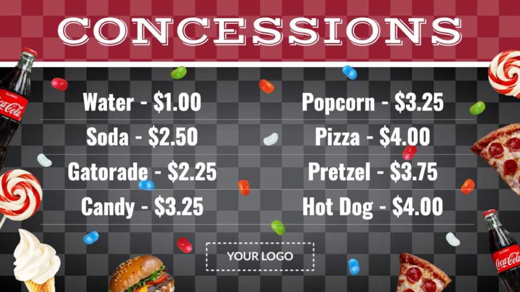 Concessions - Digital Signage Template | Rise Vision with regard to Concession Stand Menu Template